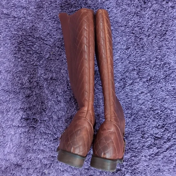 Justins Women’s Riding Boots | 100% Brown Leather | Quilted | Size 7B - Picture 3 of 11